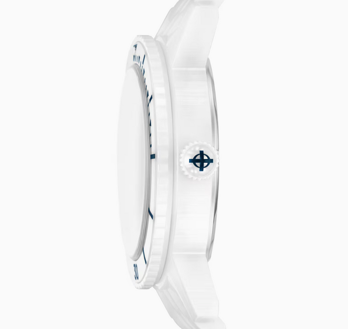 Zodiac Super Sea Wolf Skeleton Ceramic Compression Diver White angled shot picture