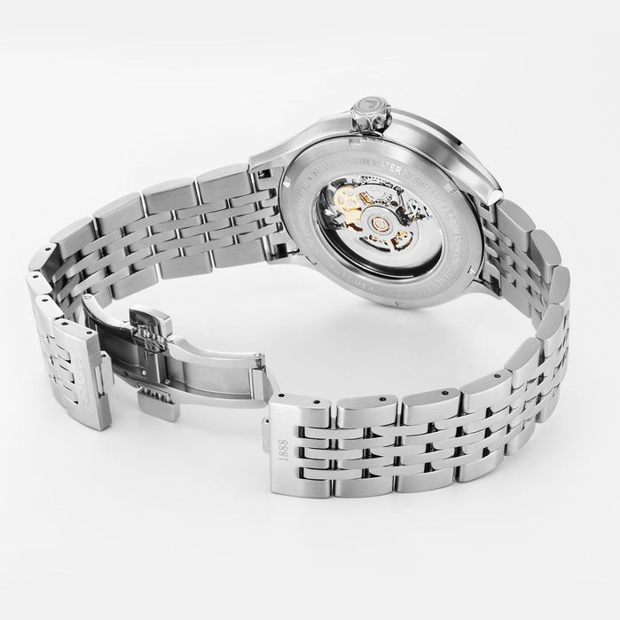 Roamer Competence Skeleton IV Automatic Blue SS angled shot picture