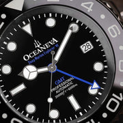 Oceaneva 6000m GMT Deep Marine Explorer VI Grade 5 Titanium Automatic Black