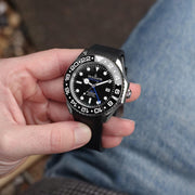 Oceaneva 6000m GMT Deep Marine Explorer VI Grade 5 Titanium Automatic Black