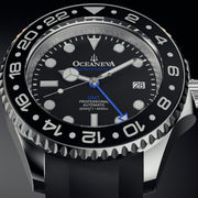 Oceaneva 6000m GMT Deep Marine Explorer VI Grade 5 Titanium Automatic Black