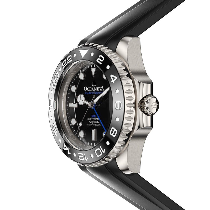 Oceaneva 6000m GMT Deep Marine Explorer VI Grade 5 Titanium Automatic Black