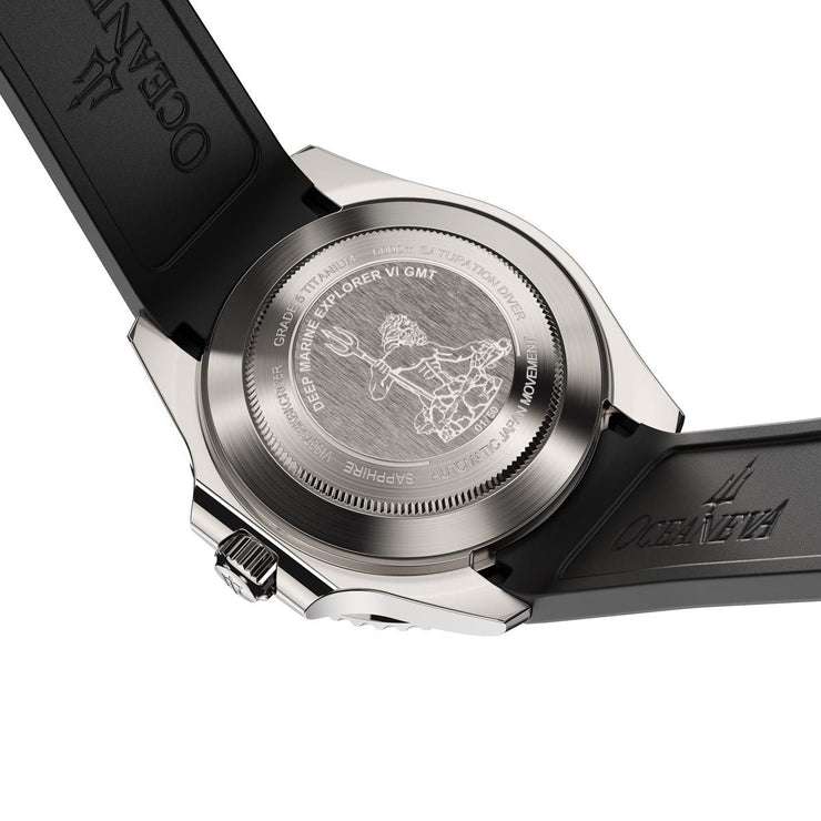 Oceaneva 6000m GMT Deep Marine Explorer VI Grade 5 Titanium Automatic Black