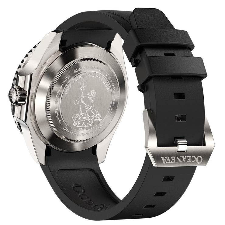 Oceaneva 6000m GMT Deep Marine Explorer VI Grade 5 Titanium Automatic Black