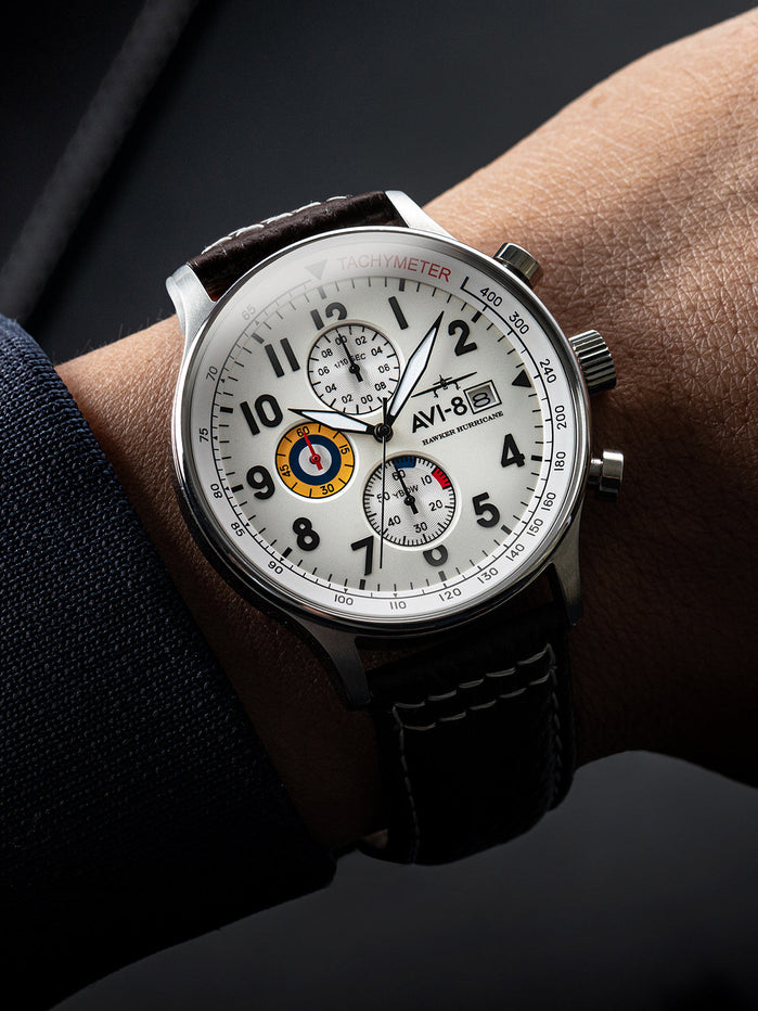 Hawker Hurricane Classic Chronograph Classic White angled shot picture