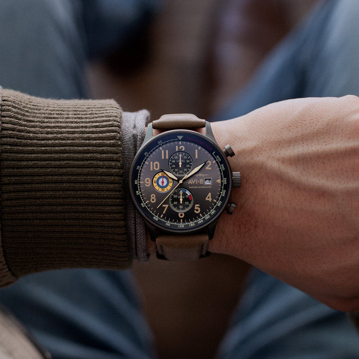 Hawker Hurricane Classic Chronograph Dark Earth angled shot picture