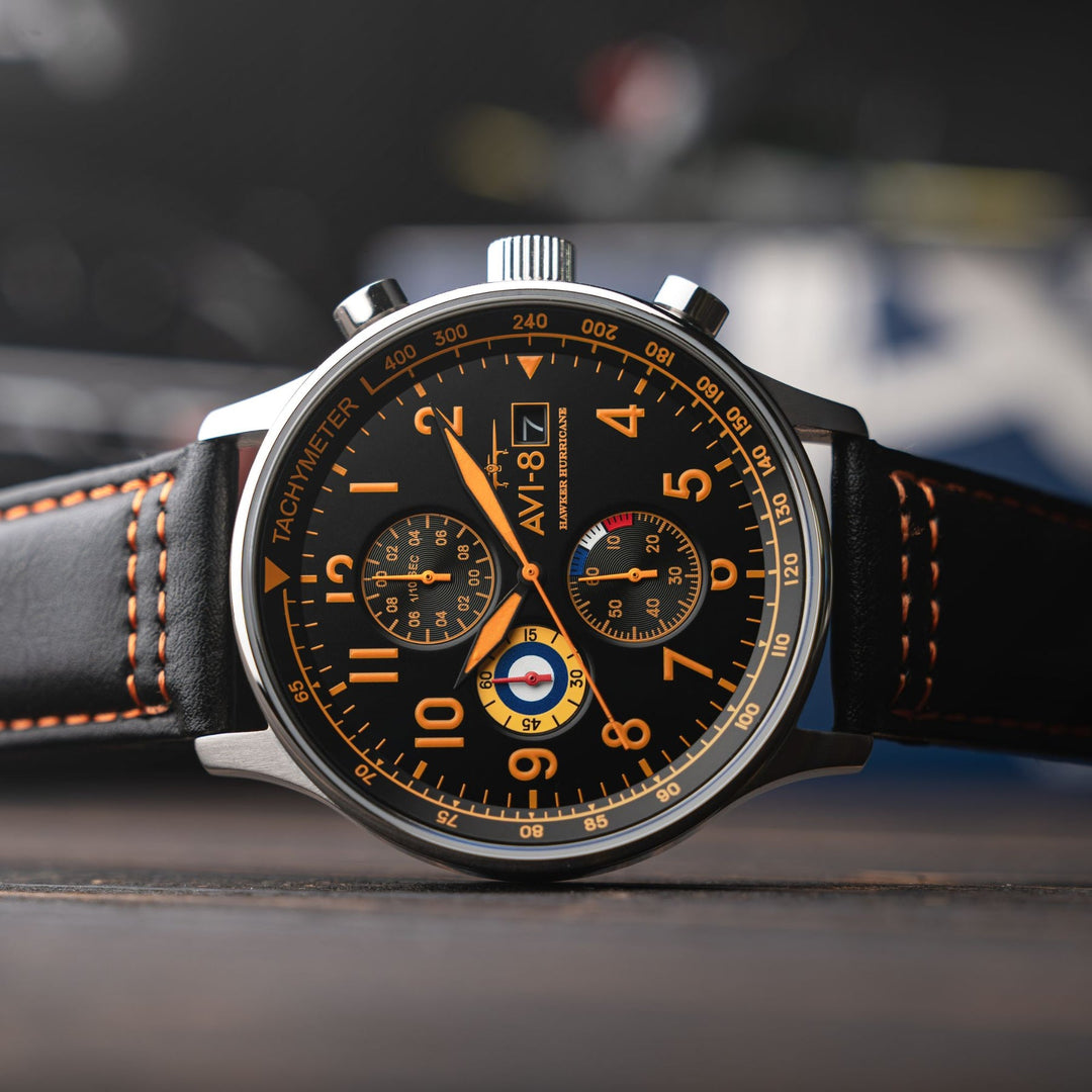 AVI-8 Hawker Hurricane Classic Chronograph Tiger Orange* – Watches.com