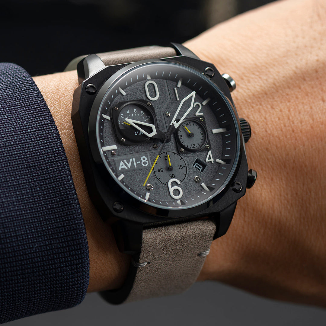 AVI-8 Hawker Hunter Retrograde Chronograph Sea Gray* – Watches.com