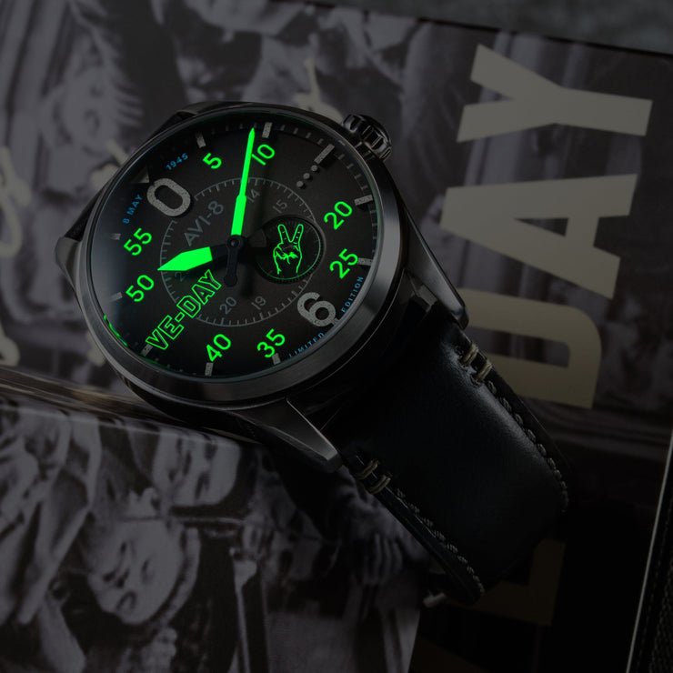 AVI-8 Spitfire Type 300 Automatic VE-Day 80th Limited Edition Valour Midnight