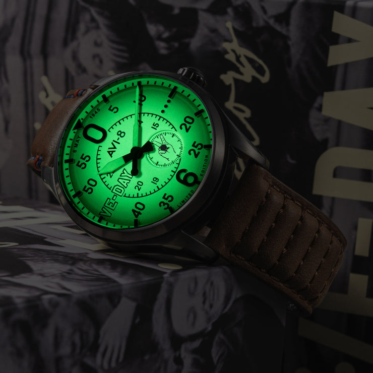AVI-8 Spitfire Type 300 Automatic VE-Day 80th Limited Edition Valour Canvas