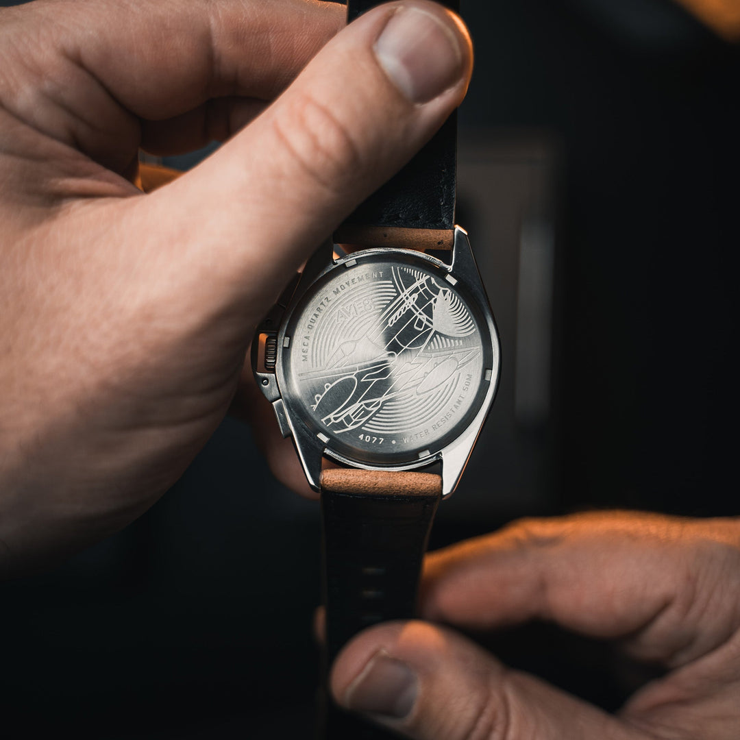 AVI-8 P-51 Mustang Blakeslee Chronograph Bronze Oak | Watches.com