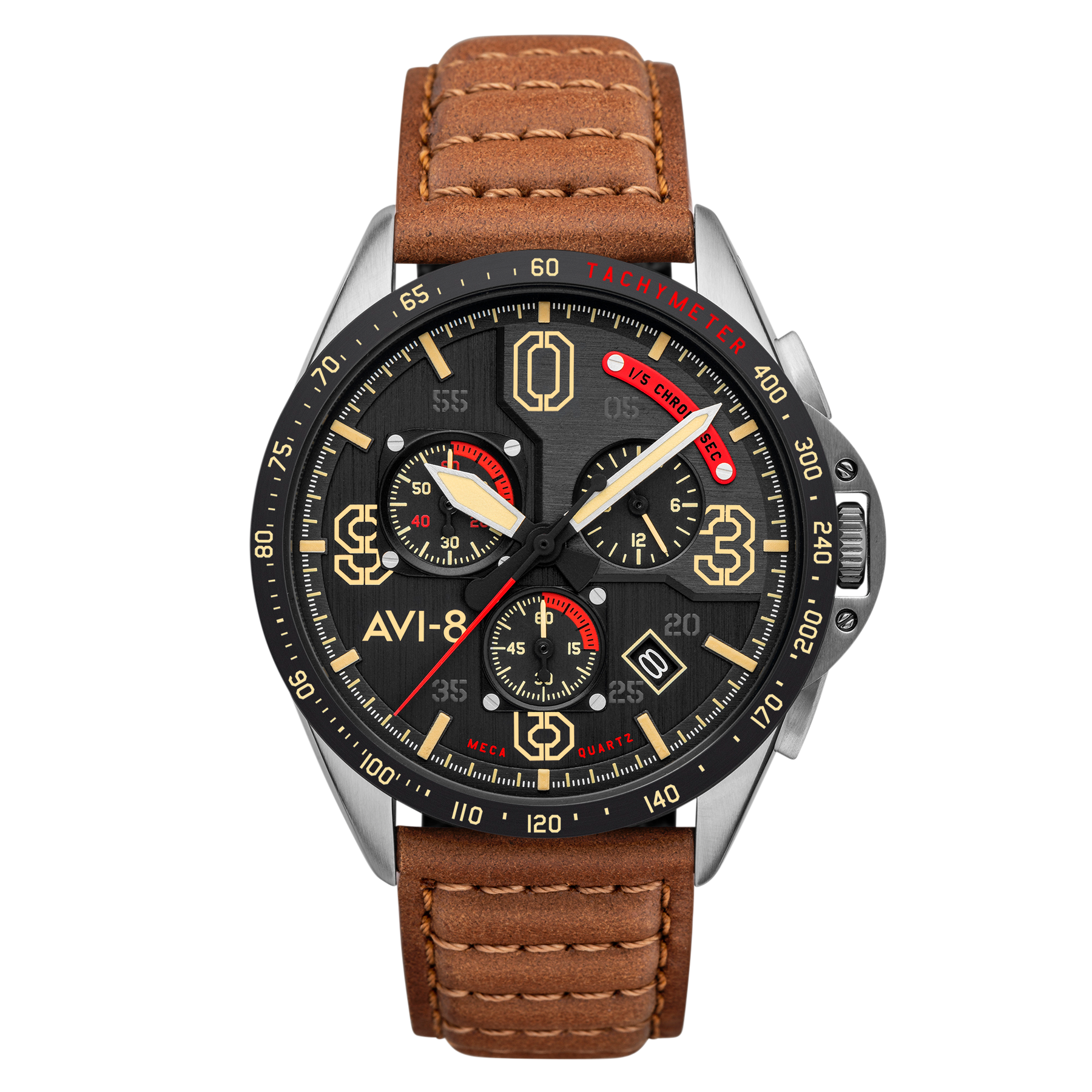 AVI-8 P-51 Mustang Blakeslee Chronograph Bronze Oak | Watches.com