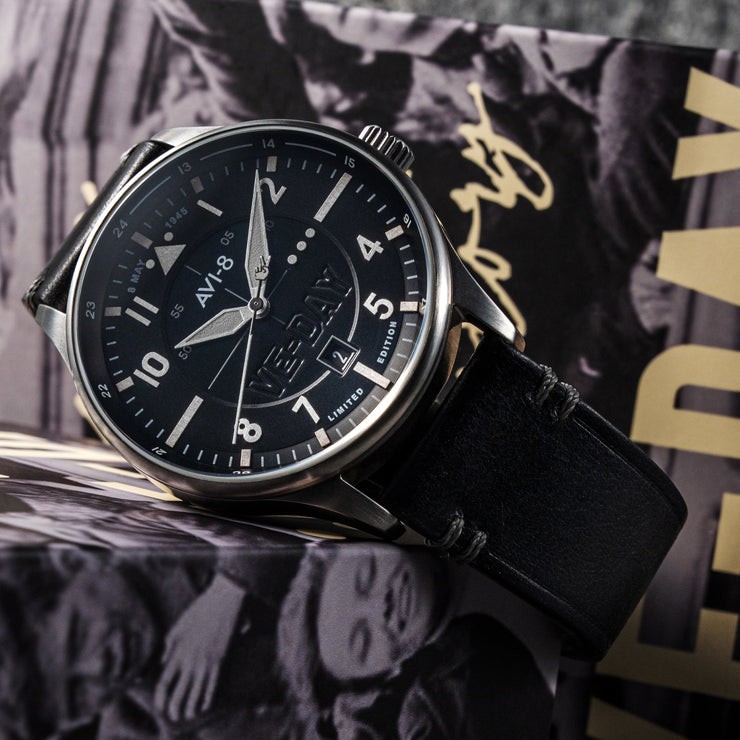AVI-8 Hawker Hurricane Kent Automatic VE-Day 80th Limited Edition Vanguard Black
