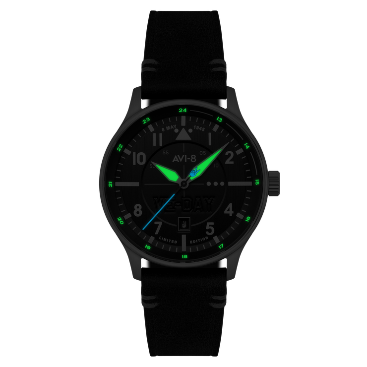 AVI-8 Hawker Hurricane Kent Automatic VE-Day 80th Limited Edition Vanguard Black