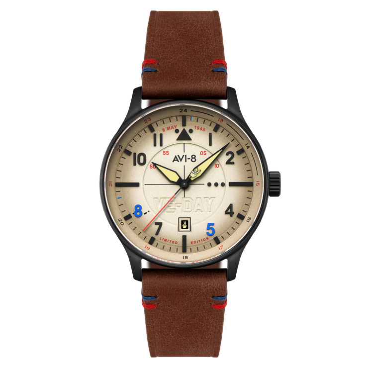 AVI-8 Hawker Hurricane Kent Automatic VE-Day 80th Limited Edition Vanguard Beige