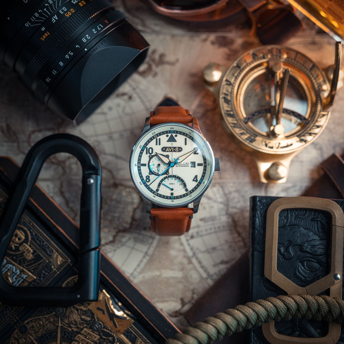 Hawker Hurricane Mckellar Dual Time Brown Beige angled shot picture