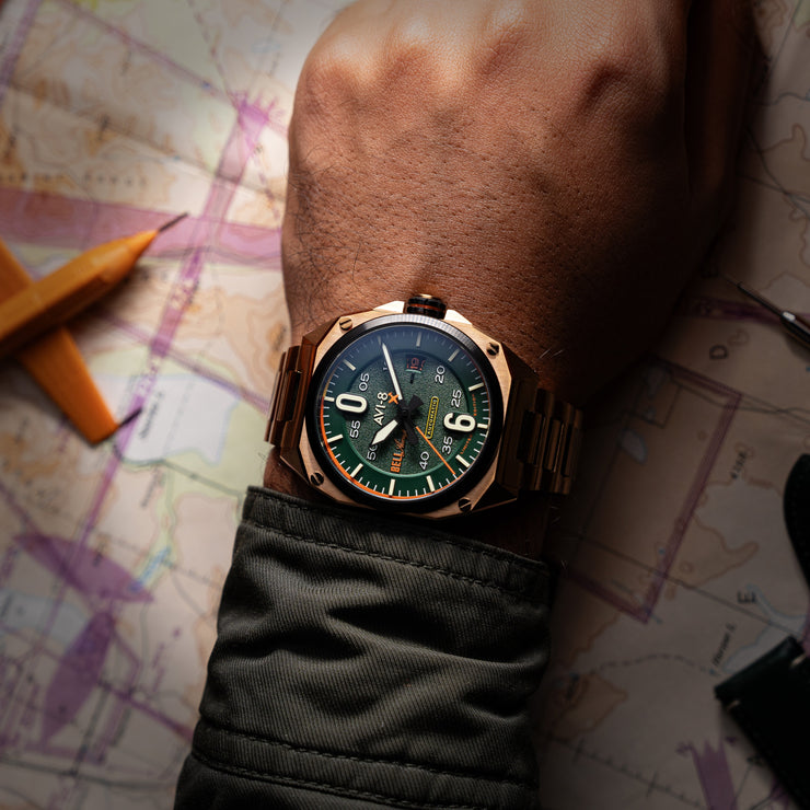 AVI-8 Bell X-1 Glamorous Glennis Automatic Limited Edition Mojave Green