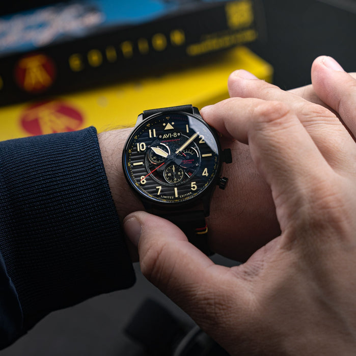 AVI-8 Flyboy Spirit Of Tuskegee Chronograph Limited Edition Anderson angled shot picture