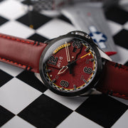 AVI-8 P-51 Mustang Twilight Tear Automatic Limited Edition Twilight Red