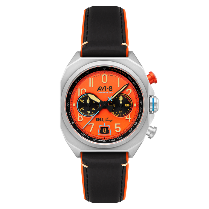 AVI-8 Bell X-1 Machbuster Chronograph Rusty Orange angled shot picture