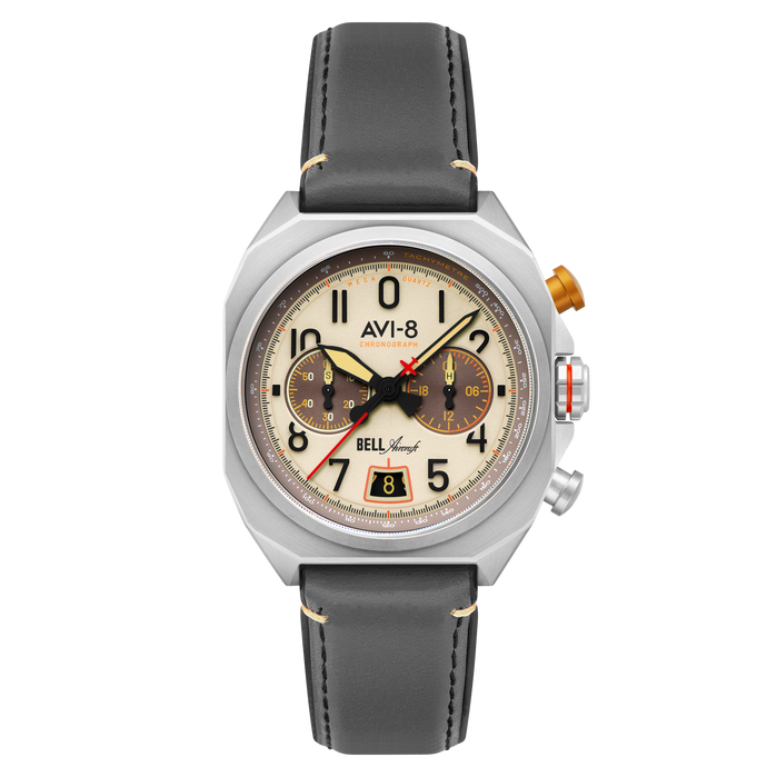 AVI-8 Bell X-1 Machbuster Chronograph Camel Brown angled shot picture