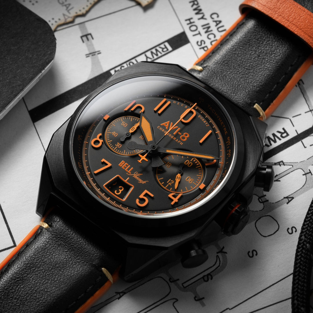 AVI-8 Bell X-1 Machbuster Chronograph Super Sonic Black | Watches.com