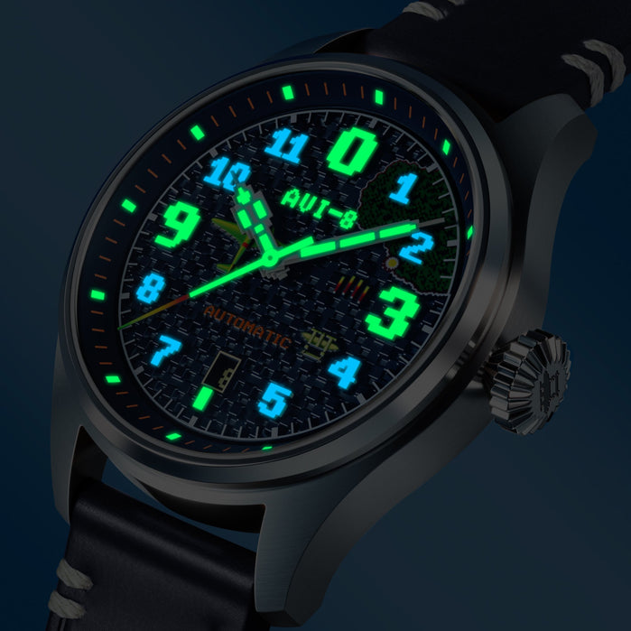 AVI-8 Hawker Hurricane Clowes Automatic Capcom 1942 Pixel Azure Ace Limited Edition angled shot picture