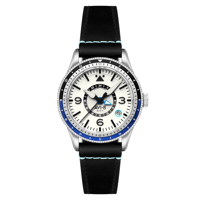 AVI-8 Flyboy Airmaster GMT Automatic Wing Silver angled shot picture