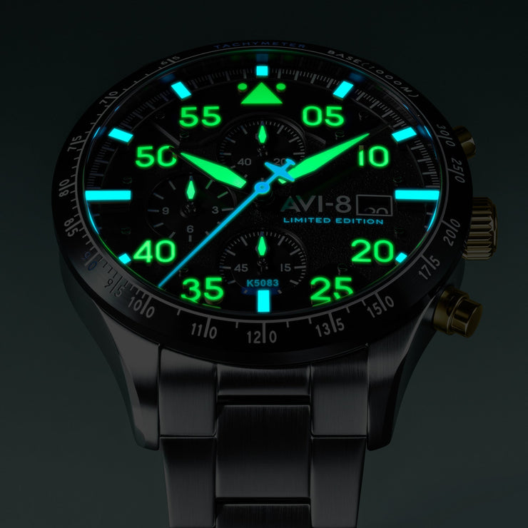 AVI-8 Hawker Hurricane 90th Anniversary Chronograph Limited Edition Thunder Black