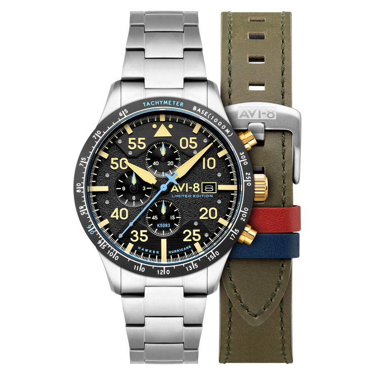 AVI-8 Hawker Hurricane 90th Anniversary Chronograph Limited Edition Thunder Black