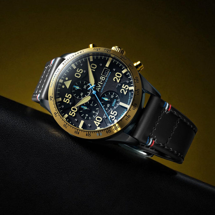 AVI-8 Hawker Hurricane 90th Anniversary Chronograph Limited Edition Altitude Black