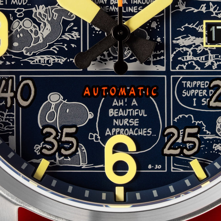 AVI-8 Spitfire Smith Automatic Peanuts Snoopy Flying Ace Limited Edition Beagle Blue