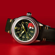 AVI-8 Flyboy Airmaster 40 Peanuts Snoopy Flying Ace Limited Edition Doghouse Green