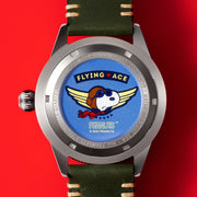AVI-8 Flyboy Airmaster 40 Peanuts Snoopy Flying Ace Limited Edition Doghouse Green
