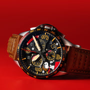 AVI-8 P-51 Mustang Blakeslee Chrono Peanuts Snoopy Flying Ace Limited Edition Biplane Brown