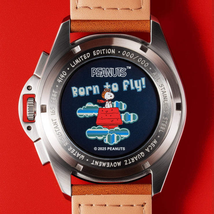 AVI-8 P-51 Mustang Blakeslee Chrono Peanuts Snoopy Flying Ace Limited Edition Biplane Brown