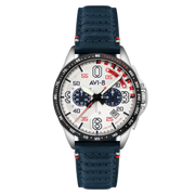 AVI-8 P-51 Mustang Kindelberger Chronograph 85th Anniversary Limited Edition Slipstream Silver