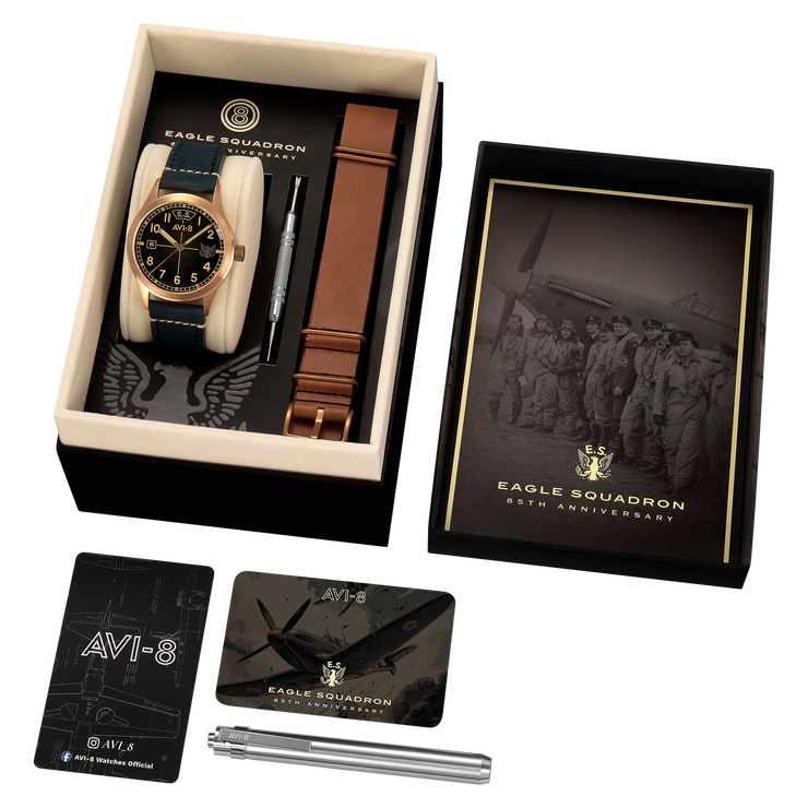 AVI-8 Flyboy Eagle Squadron Automatic Bronze 85th Gravesend Limited Edition