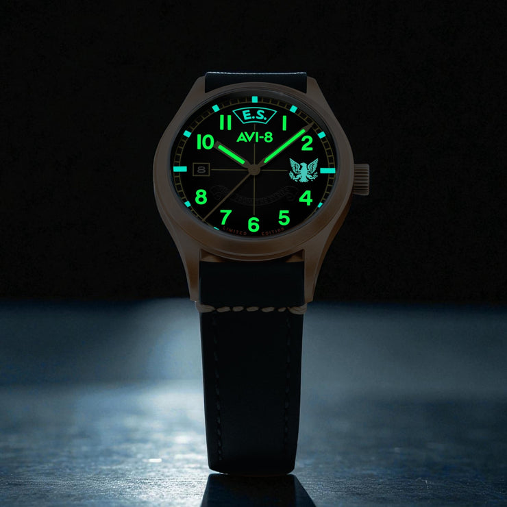 AVI-8 Flyboy Eagle Squadron Automatic Bronze 85th Gravesend Limited Edition