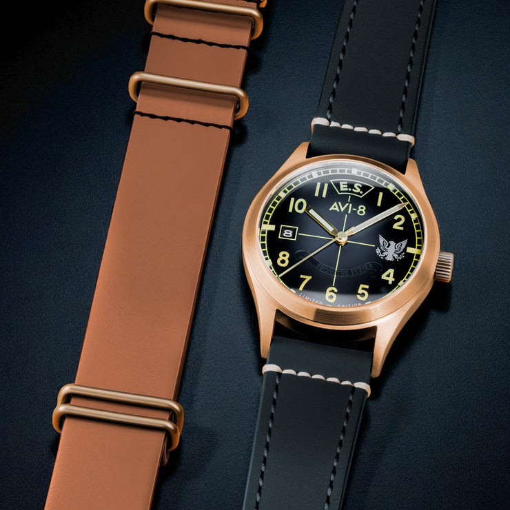 AVI-8 Flyboy Eagle Squadron Automatic Bronze 85th Gravesend Limited Edition
