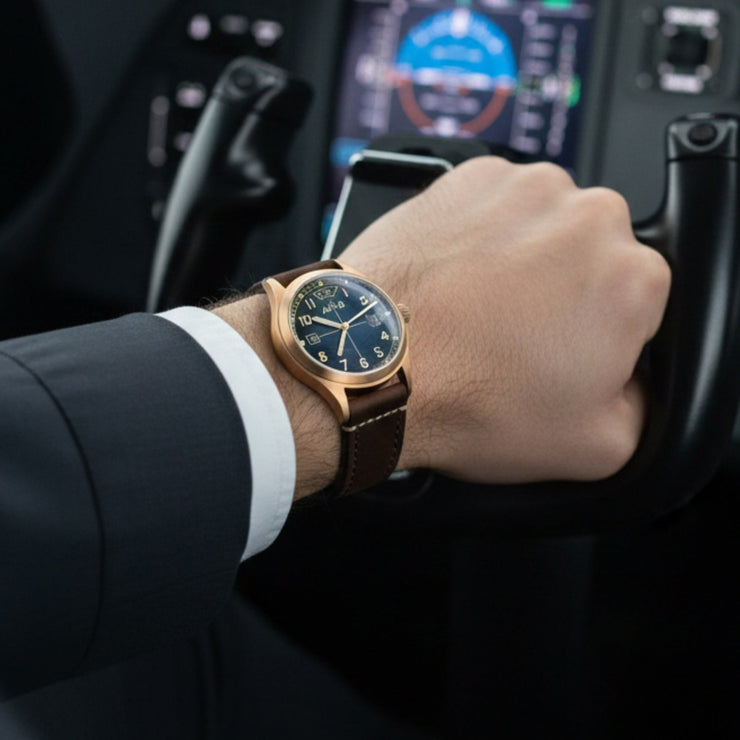 AVI-8 Flyboy Eagle Squadron Automatic Bronze 85th Southend Limited Edition