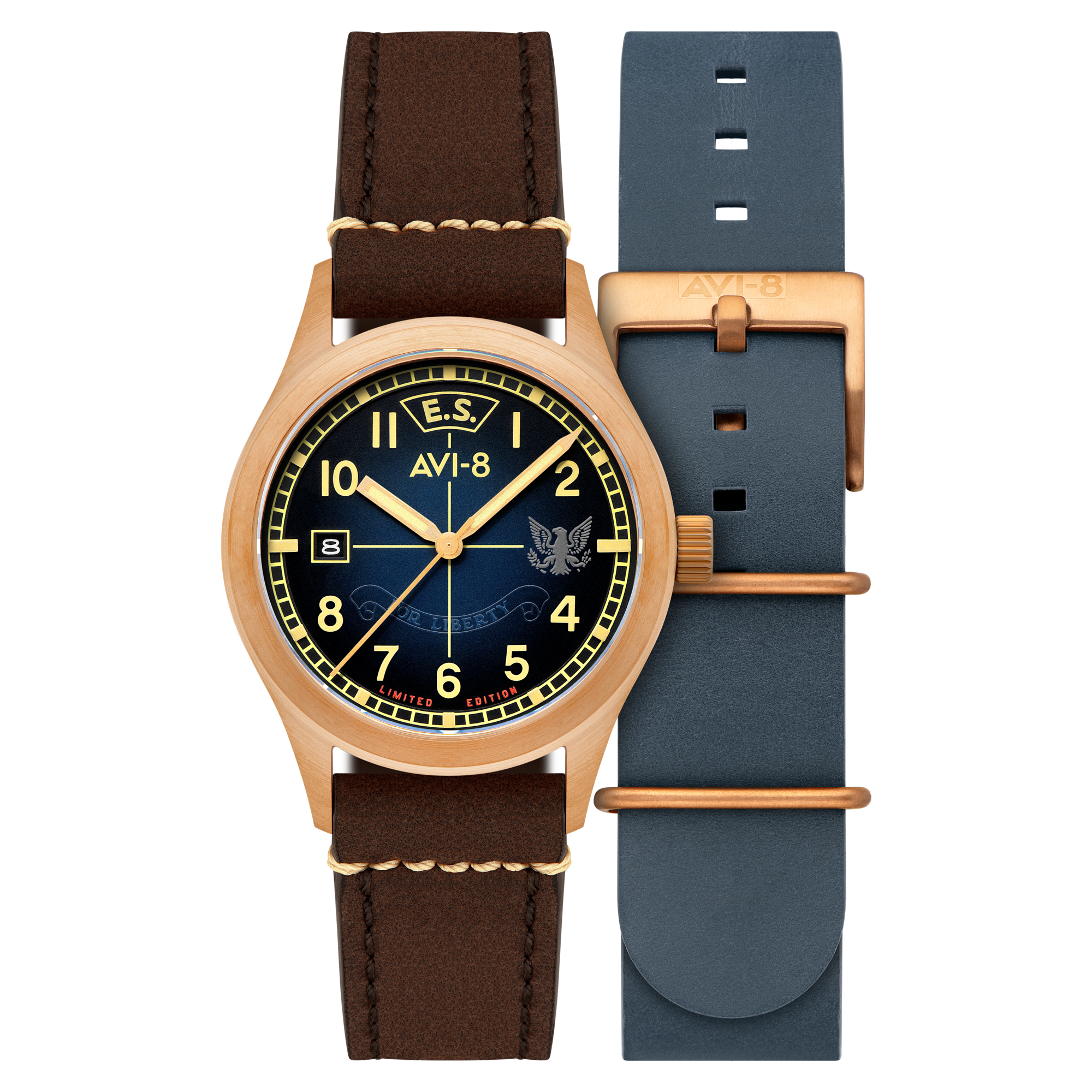 AVI-8 Flyboy Eagle Squadron Automatic Bronze 85th Southend Limited