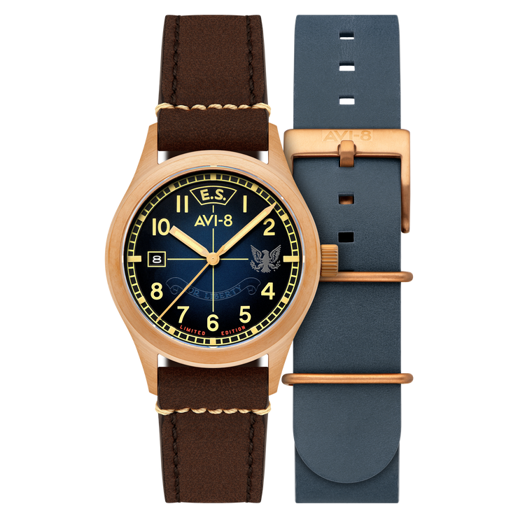 AVI-8 Flyboy Eagle Squadron Automatic Bronze 85th Southend Limited Edition