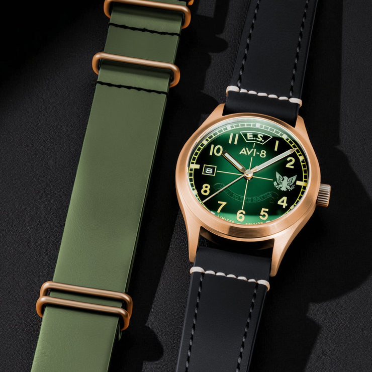 AVI-8 Flyboy Eagle Squadron Automatic Bronze 85th Coltishall Limited Edition