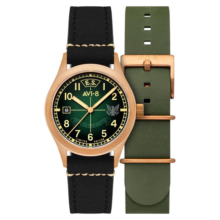 AVI-8 Flyboy Eagle Squadron Automatic Bronze 85th Coltishall Limited Edition