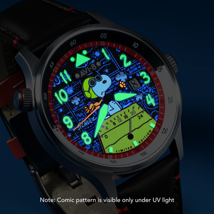 AVI-8 Hawker Hurricane Mckellar Dual Time Peanuts Snoopy Flying Ace Phantom Flyer Limited Edition angled shot picture