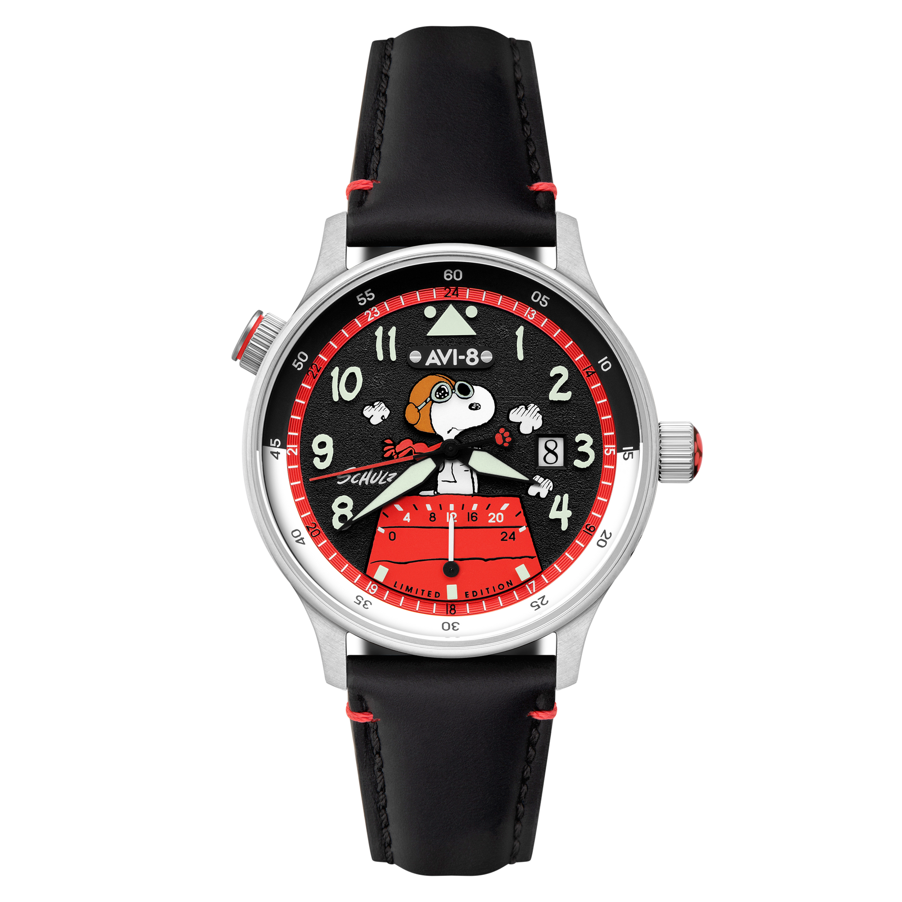 SNOOPY　時計 AVI-8 Hawker Hurricane Mckellar Dual Time Peanuts Snoopy Flying