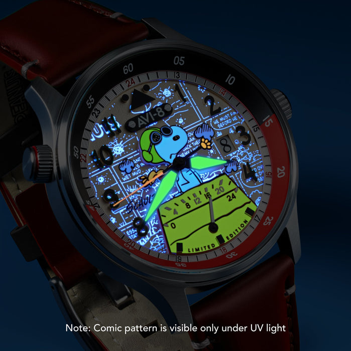 AVI-8 Hawker Hurricane Mckellar Dual Time Peanuts Snoopy Flying Ace Ruby Ace Limited Edition angled shot picture
