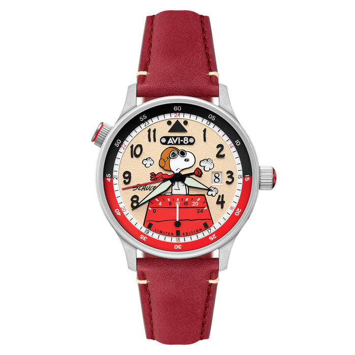 AVI-8 Hawker Hurricane Mckellar Dual Time Peanuts Snoopy Flying Ace Ruby Ace Limited Edition angled shot picture