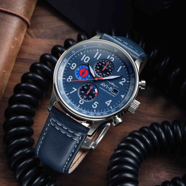 AVI-8 Hawker Hurricane Classic Chronograph Opal Blue